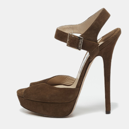 Jimmy Choo: Коричневые сандалии 
