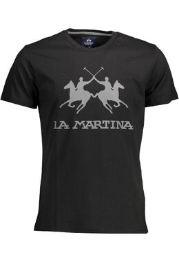 La Martina: Чёрная футболка 