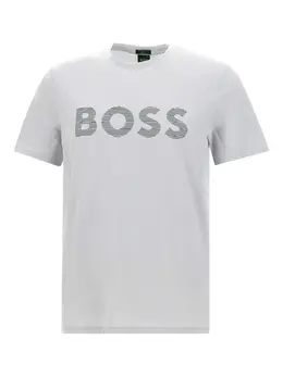 BOSS: Светлая футболка 