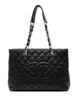 CHANEL Pre-Owned: Чёрная сумка-шоппер 