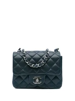 CHANEL Pre-Owned: Голубая сумка через плечо 