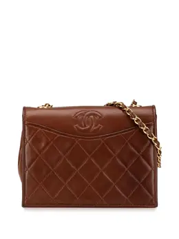 CHANEL Pre-Owned: Коричневая сумка через плечо 
