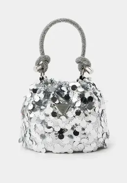 Guess: Серебристая сумка 