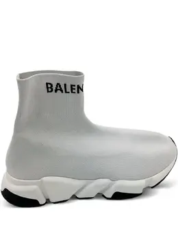 Balenciaga: Светлые кроссовки  Speed