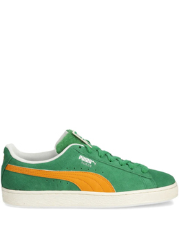 PUMA: Зелёные кроссовки  Suede