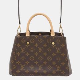 Louis Vuitton: Коричневая сумка  Montaigne