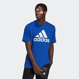 Adidas: Синяя футболка 