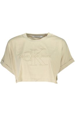 Calvin Klein: Бежевый топ 