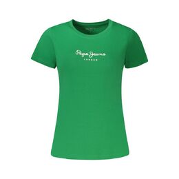 Pepe Jeans: Зелёная футболка 