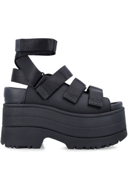 UGG: Чёрные сандалии 