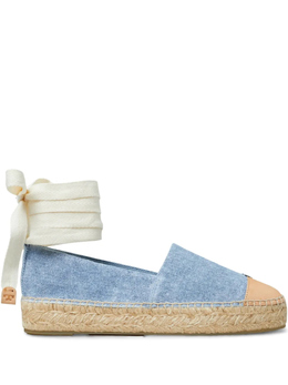 Tory Burch: Синие мокасины 