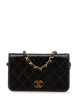 CHANEL Pre-Owned: Чёрная сумка через плечо 