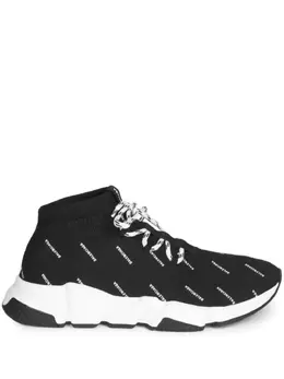 Balenciaga: Чёрные кроссовки  Speed