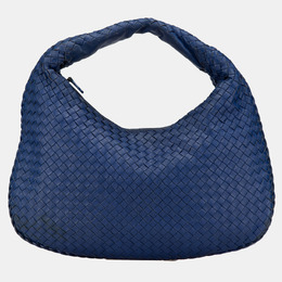 Bottega Veneta: Голубая сумка  Intrecciato