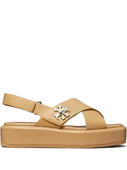 Tory Burch: Коричневые сандалии 