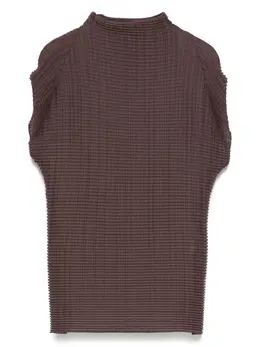 Issey Miyake: Коричневая блуза 