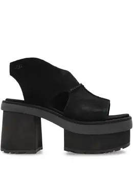 UGG: Чёрные сандалии 