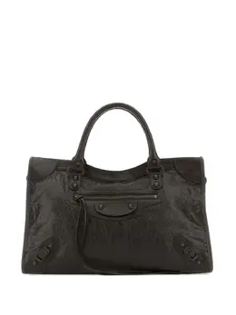 Balenciaga: Коричневая сумка-шоппер 