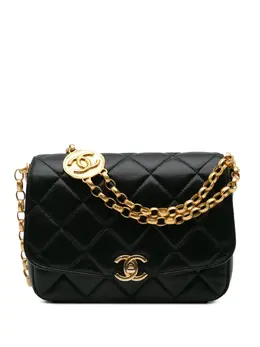 CHANEL Pre-Owned: Чёрная сумка через плечо 