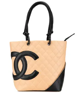 CHANEL Pre-Owned: Коричневая сумка-шоппер 