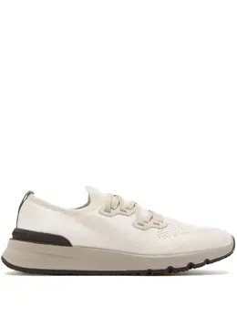 Brunello Cucinelli: Белые кроссовки 