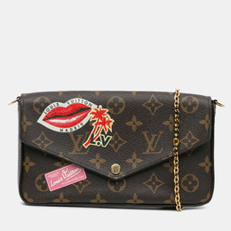 Louis Vuitton: Коричневая сумка  Pochette