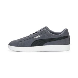 PUMA: Серые кроссовки  Smash