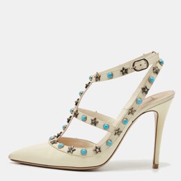 Valentino: Белые туфли  Rockstud
