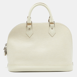 Louis Vuitton: Белая сумка  Épi