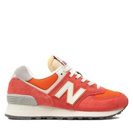 New Balance: Оранжевые кроссовки 