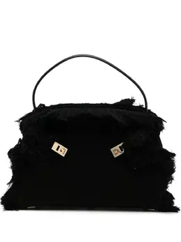 Ferragamo: Чёрная сумка-шоппер 