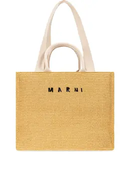 Marni: Жёлтая сумка-шоппер 