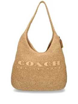 Coach: Бежевая сумка 