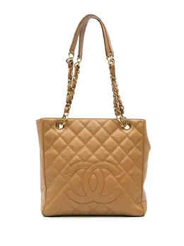 CHANEL Pre-Owned: Коричневая сумка-шоппер 