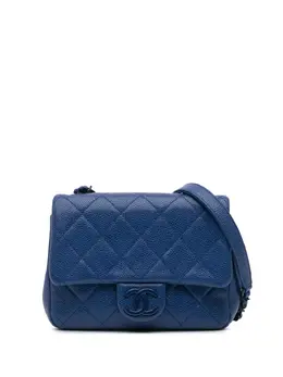 CHANEL Pre-Owned: Голубая сумка через плечо 