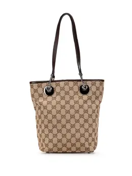 Gucci Pre-Owned: Коричневая сумка-шоппер 