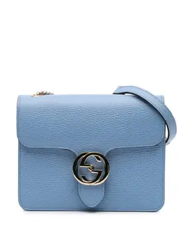 Gucci Pre-Owned: Голубая сумка через плечо 