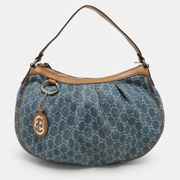 Gucci: Голубая сумка  GG