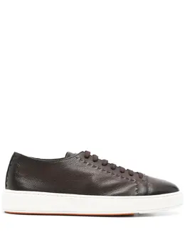Santoni: Коричневые кроссовки 