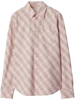 Burberry: Розовая рубашка 