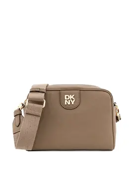 DKNY: Бежевая сумка через плечо 