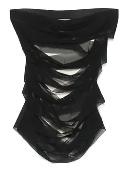MM6 Maison Margiela: Чёрный топ 