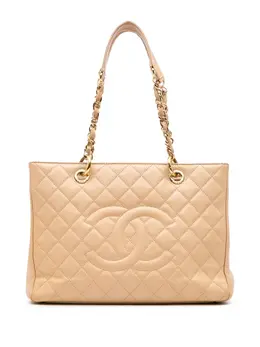 CHANEL Pre-Owned: Коричневая сумка-шоппер 