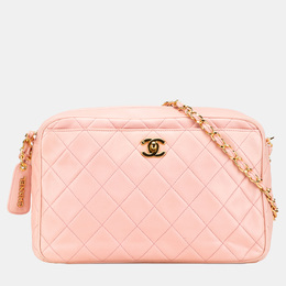 Chanel: Розовая сумка через плечо 