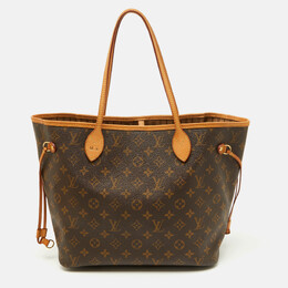 Louis Vuitton: Коричневая сумка  Neverfull MM
