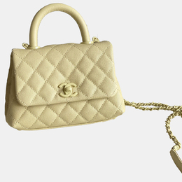 Chanel: Жёлтая сумка 
