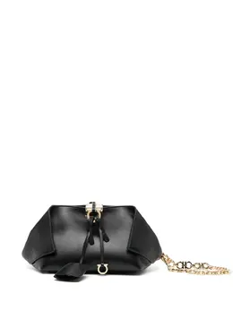 Ferragamo: Чёрный клатч 