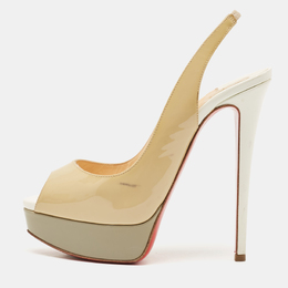 Christian Louboutin: Бежевые туфли 