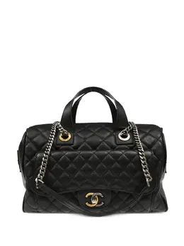 CHANEL Pre-Owned: Чёрная сумка-шоппер 