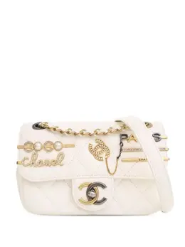 CHANEL Pre-Owned: Белая сумка через плечо 